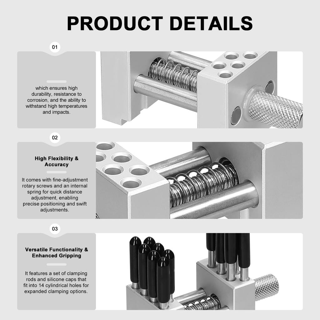 Aluminium Vise Fixture Multi function Clamp Model Making Fixed Jig DIY Crafts Remodeling Vise Workbench with Clamping