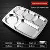 316 Stainless Steel Divided Meal Plate for Canteen & Home