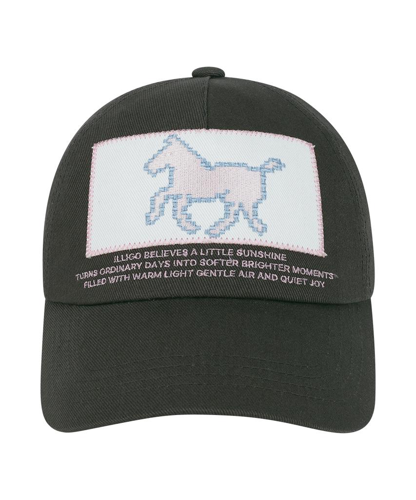 ILLIGO Pony Patch Ball Cap Charcoal