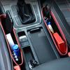 Vehicle Seat Side Catchall Box with Textured Trim, Open Storage Space, and Room for Phone, Cards, Tissue, and Coins