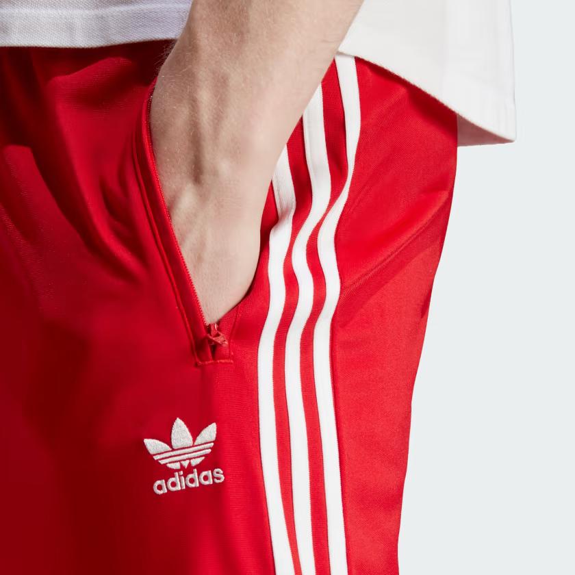 Adidas Originals Firebird Classics Three Stripe Color Block Retro Sports Knit Pants Men Bottoms Crimson IJ7057