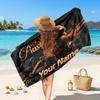 Oscar Piastri Customized Name Text Beach Towel, Soft Absorbent Towel Beach Pool Travel Personal Gift