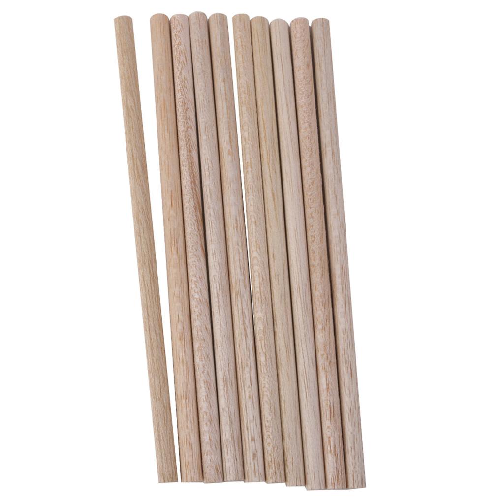 10x Wooden Sticks Smoothed Cuboid Balsa Wood Modelling Rod Kids Hobby DIY 20cm