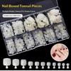 500PCS Lightweight Full Coverage False Nail Tips 11 Sizes Transparent Natural Plastic for Nail Art Home Salon DIY