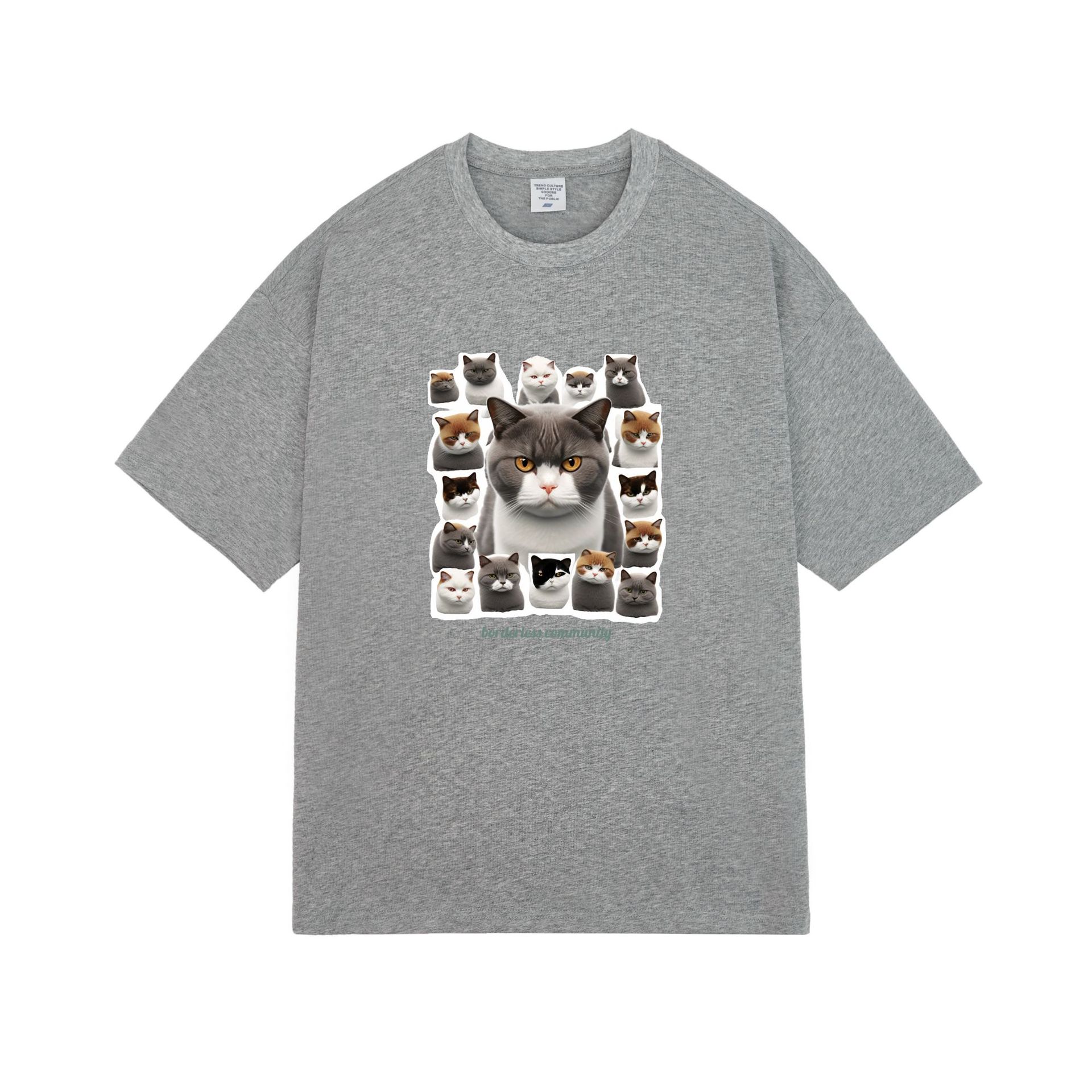 

Футболка с милым японским котом, летняя футболка из чистого хлопка с короткими рукавами, топ с круглым вырезом и короткими рукавами XXL