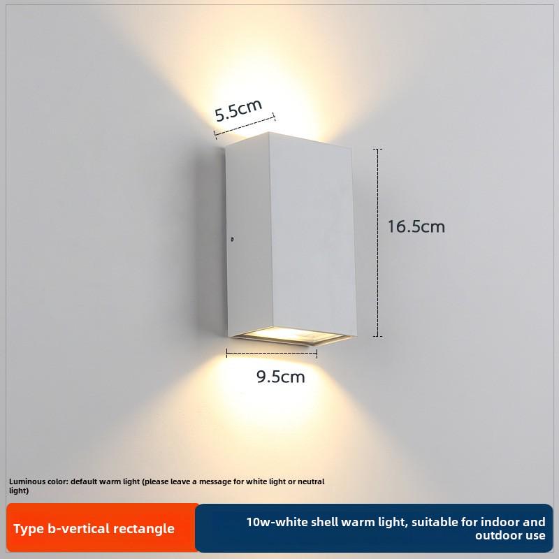 LED Outdoor Four-Leaf Clover Wall Light - Up and Down Beam Decoration for Garden and Exterior Walls.