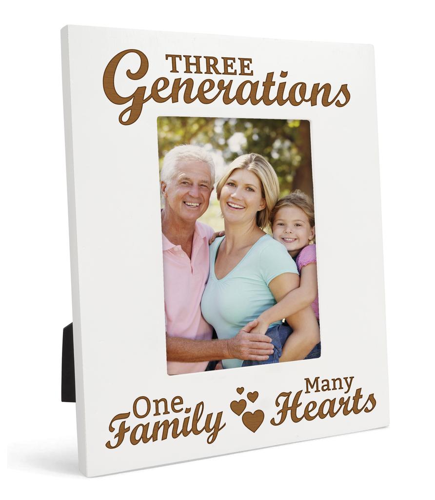 Darling Souvenir Made With Love  Engraved Table Top Photo Frame  Wooden White Picture Frame Gift For Family