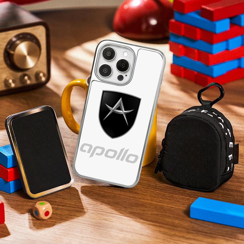 

Apollo IE Automobil cool sports car Phone Case for iPhone 16 15 14 13 12 11 Pro Max Sheepskin Silver-edged protective case iPhone16Pro