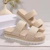 Espadrilles Bottom Platform Sandals Women Summer Fashion Weaving Thick Sole Slippers Woman Non Slip Comfort Sandalias Mujer 2025