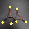 3PCS XT60 Serial Series Battery Connector Female /Male Adapter with 3.9inch 14AWG Silicone Cable for RC Lipo Battery Helicopter