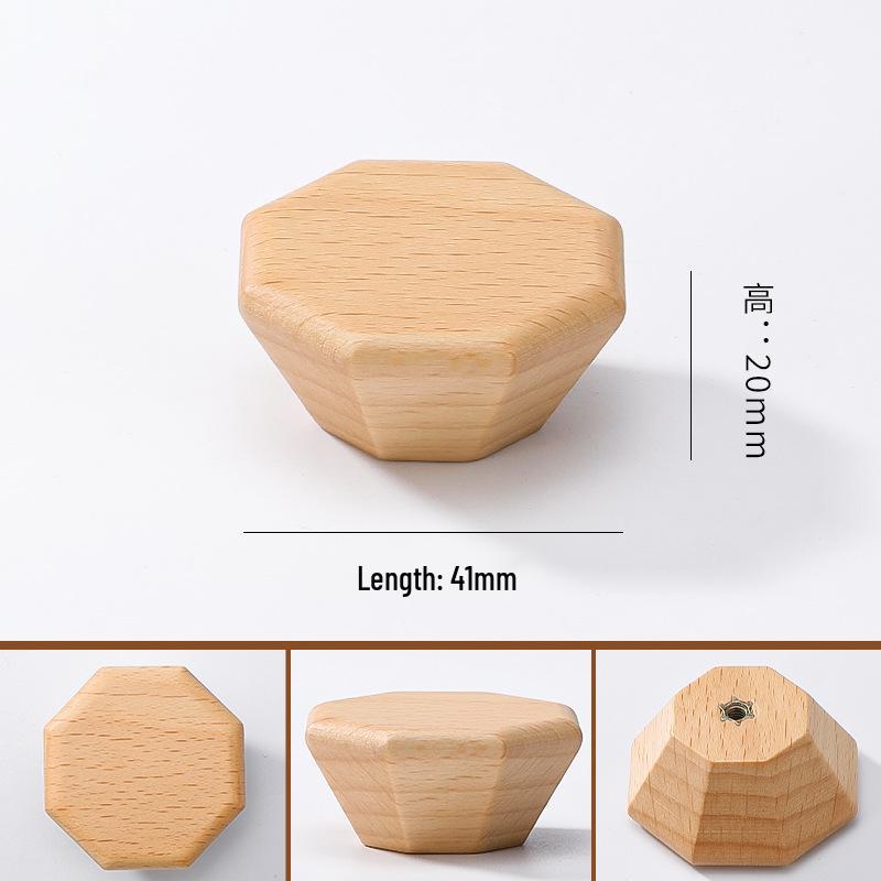 Solid Wood Cartoon Drawer Pull Knob for Children's Room