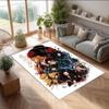 Soft Crystal Velvet Floor Rug,Demon Slayer Anti Slip Decorative Carpet, Plush Area Mat For Indoor Home Decoration