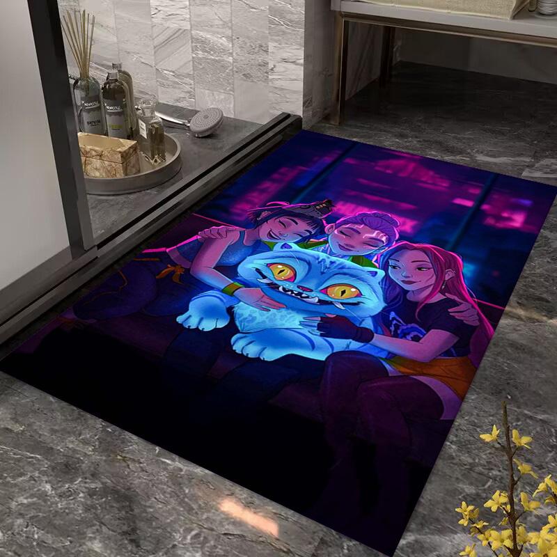 Dynamic Warriors: Action Adventure carpet Doormat Suitable for all seasons Art Office chair cushion Protective pad