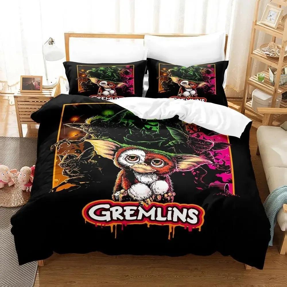 Comforter 3D Print Fashion Gremlins Bedding Set 3D Printed Suitable For Bedroom Kids Home Textile