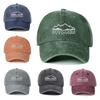 Adjustable buckle baseball cap with forest print, curved brim, outdoor casual duckbill cap, adjustable for sun protection