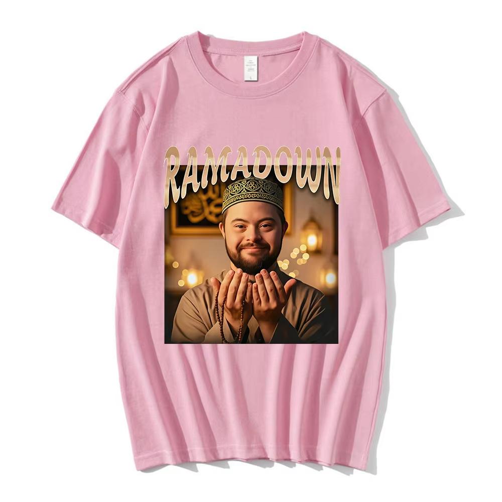 RAMADOWN MEME Funny Graphic Tshirts Men Clothing Fashion Humor Short Sleeves T Shirts Harajuku Cotton Casual Oversized Tshirt