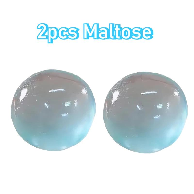 Pink Maltose Squishy Toy Cute hi Anti Stress Fidget Toy Soft Simulated Pink Transparent Ball Quick-rebound Decompression Toy