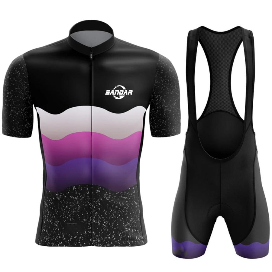 

2025 Summer Short Sleeve Cycling Jersey Set Breathable 19D Gel Pad Clothing Men Bib Shorts Maillot Ciclismo Bike Jersey Asian size-4XL