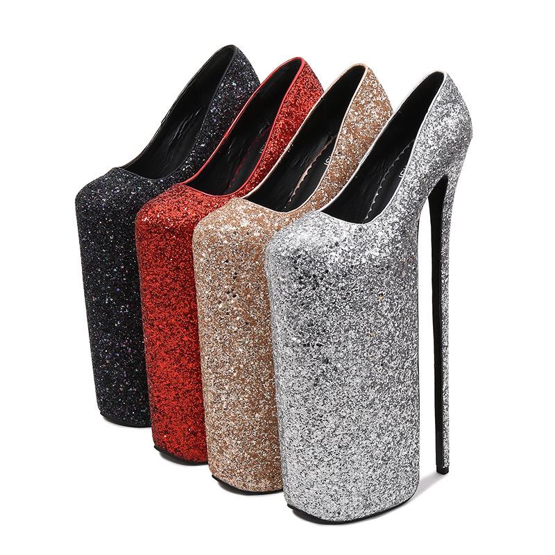 30CM waterproof table large size high heels stiletto sexy women's shoes