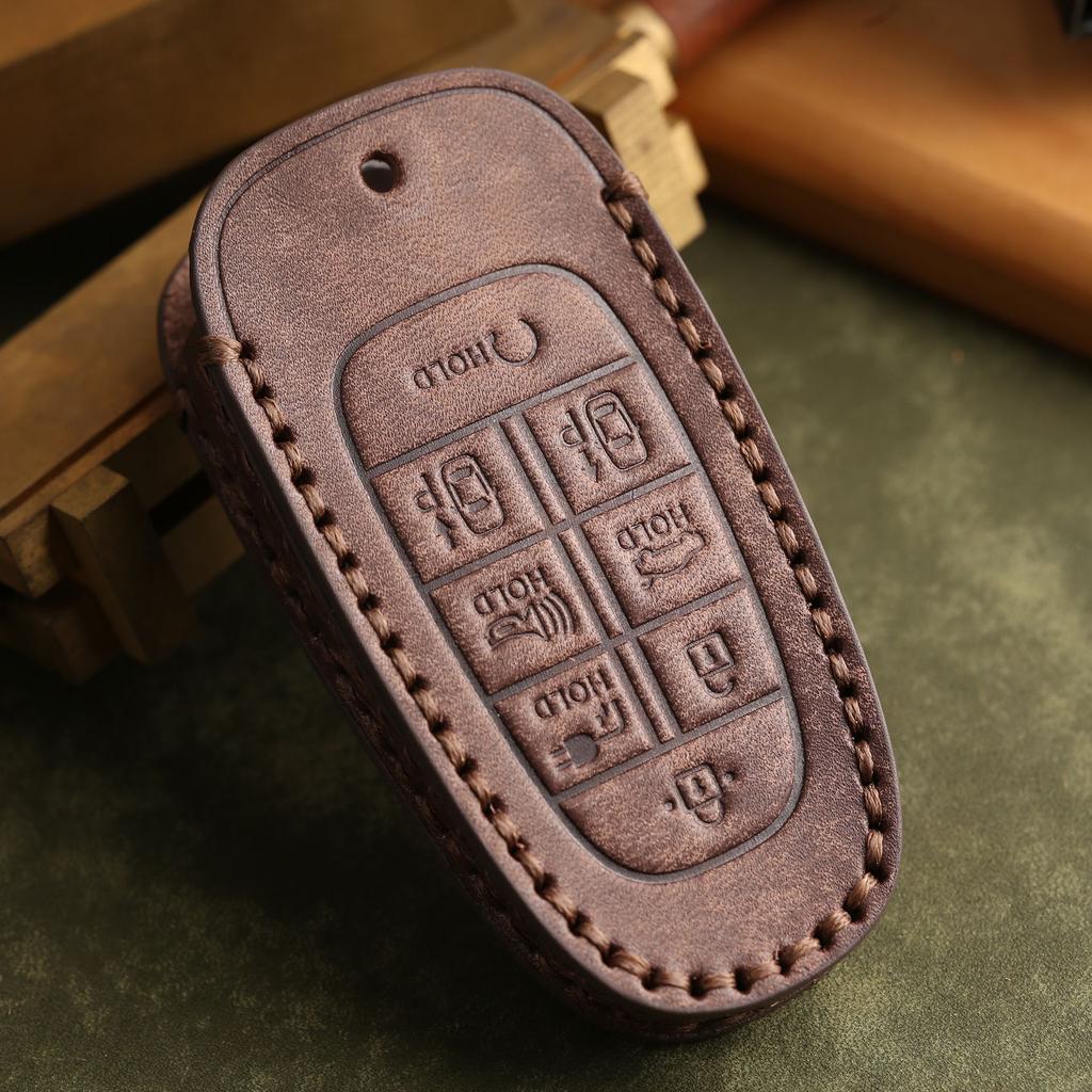 Korean Car Key Case Is Suitable For Modern Genuine Leather Handmade Car Key Case Cowhide