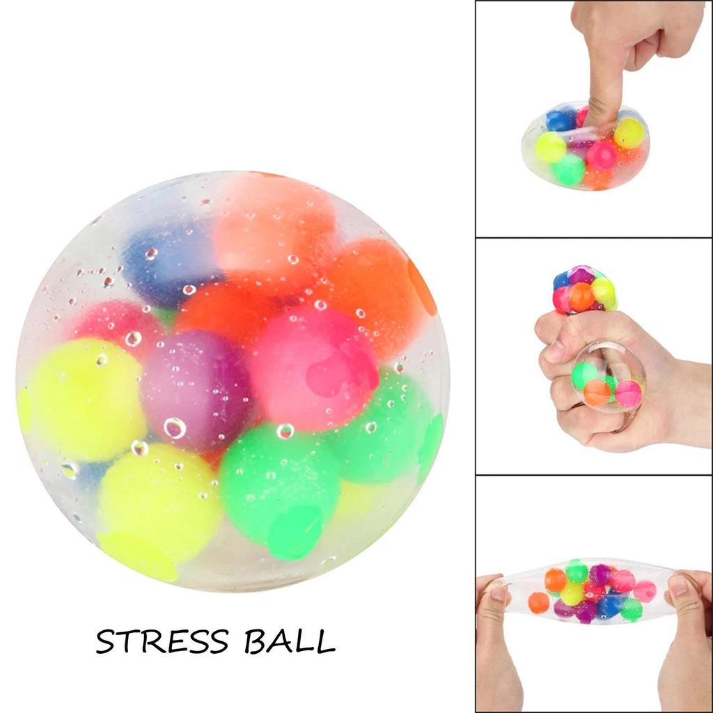 1pc Anti Stress Toy Sensory Stress Ball Stress Reliever Dimple Fidge Toys Release Rainbow Ball