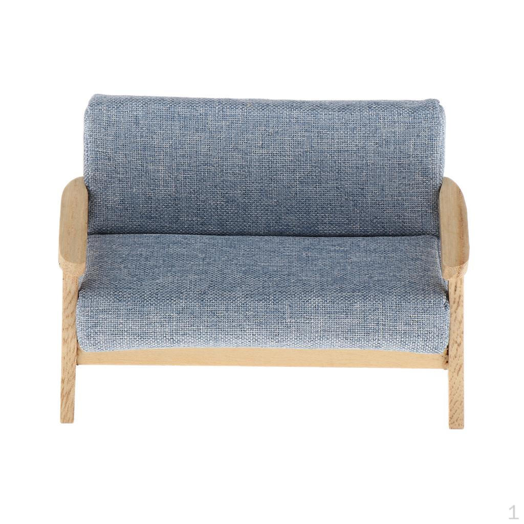 1 12 Miniature Dollhouse Sofa - Dolls House Furniture Couch Loveseat