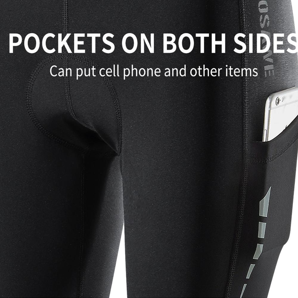 WOSAWE Fall/Winter Women's Windproof Long Sleeve Fleece Jacket Shockproof Silicone Shockproof Road Bicycle Backpacking Pants Cycling Suit