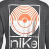 Nike Letter Pattern Printed Loose Round Neck Long Sleeve T-Shirt Men Tops Coal-Gray FQ3879-060