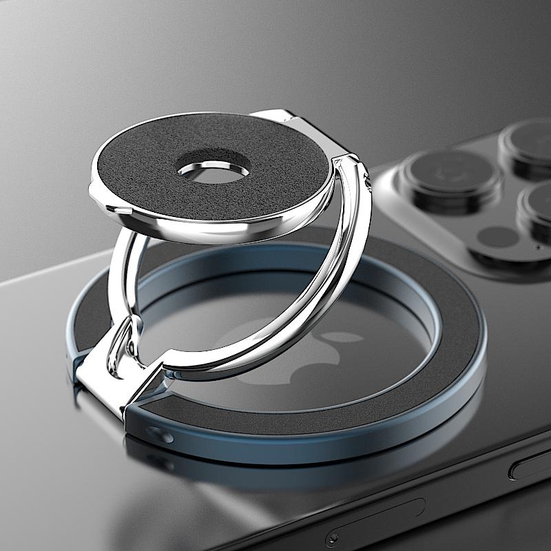 Portable Cell Phone Magnet Stand for Magsafe Finger Ring 360° Rotation Double Magnetic Holder for IPhone 15 14 16