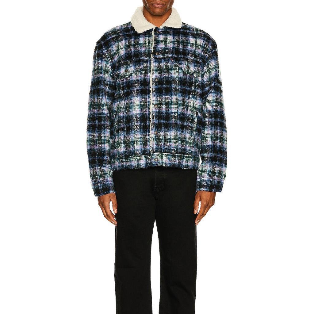 Levis Plaid Loose Fit Long Sleeve Jacket Men jackets Blue 79129-0025