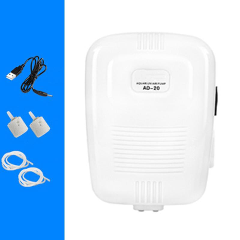 Pompă portabilă de aer cu oxigen silențios PDTO USB pentru rezervorul de pești de acvariu iaz hidroponic