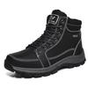 Men's Waterproof Non-Slip High-Top Hiking & Travel Shoes - Versatile, Outdoor, Plus Size, Velvet-Lined.