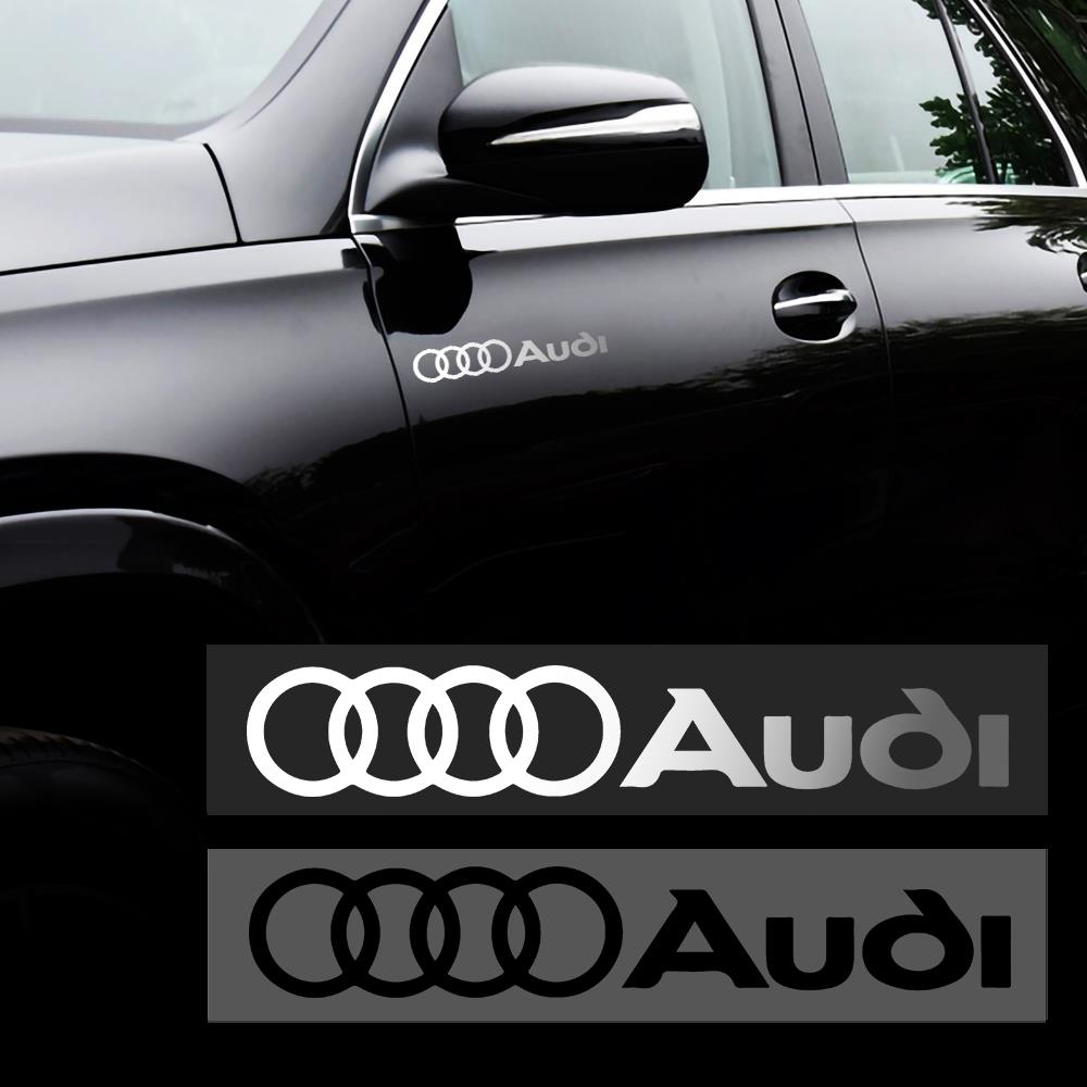 2pcs Car Body Emblem Stickers Trunk Window Badge Decoration Decal For Q5 Sline A4 B8 8P Q3 Q5 Q7 Q1 A3 A5 A7 A1 A2 Accessories