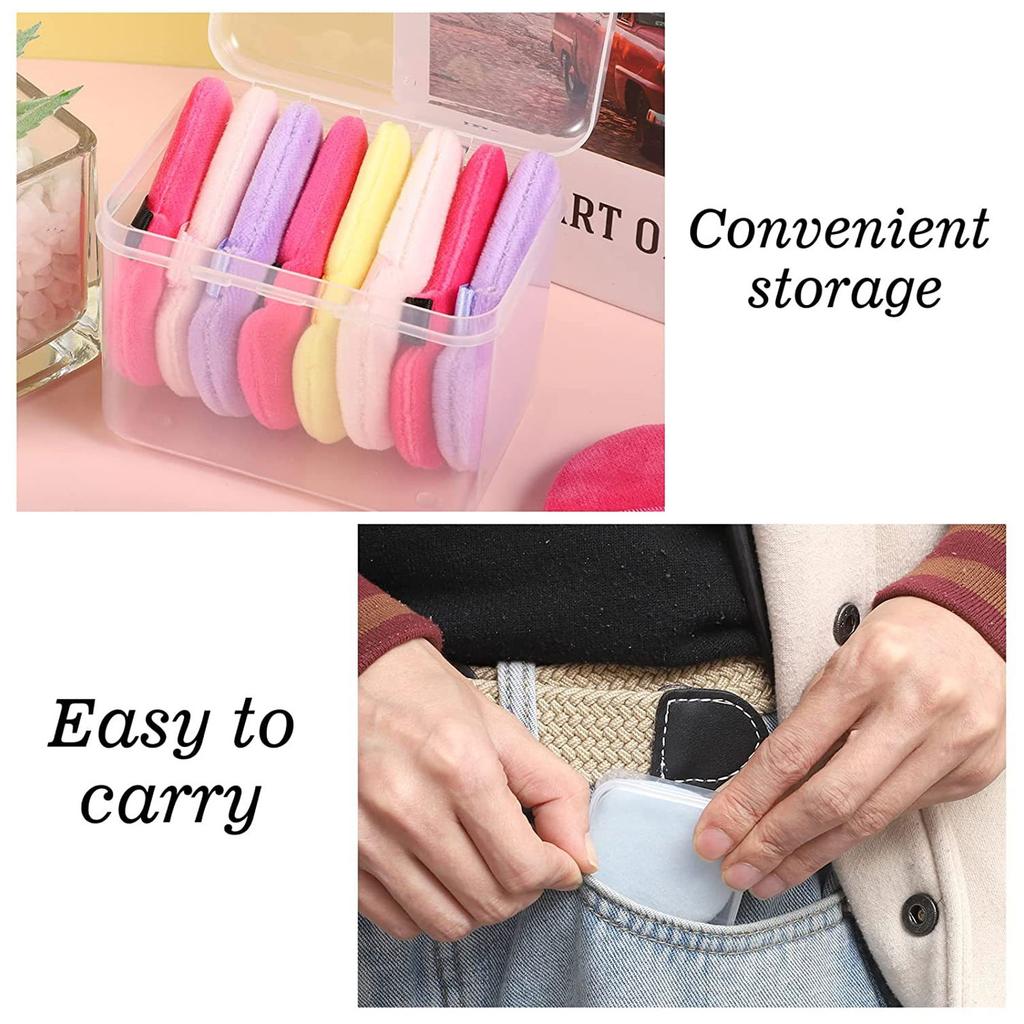4pcs Makeup Puff Sponge Holder Case Different Shape Transparent Portable Waterproof Puff Protective Container