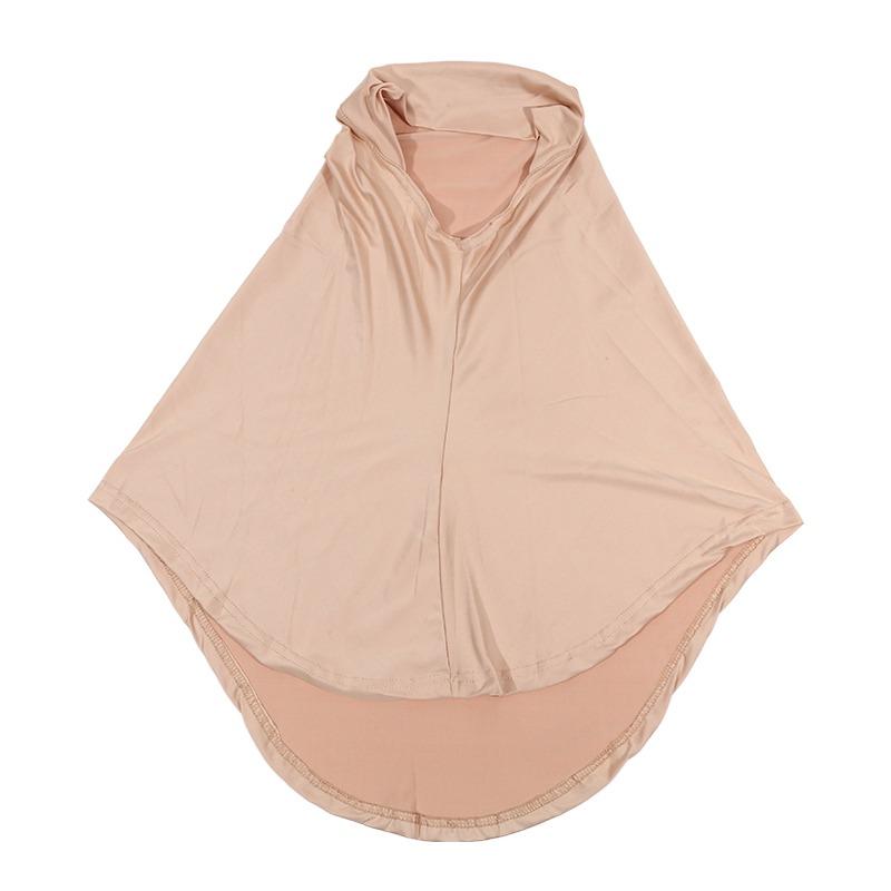 Solid Color Simple Muslim Underscarf Women Veil Hijab Comfortable Breathable Casual Ramadan Islamic Head Scarves Turbans