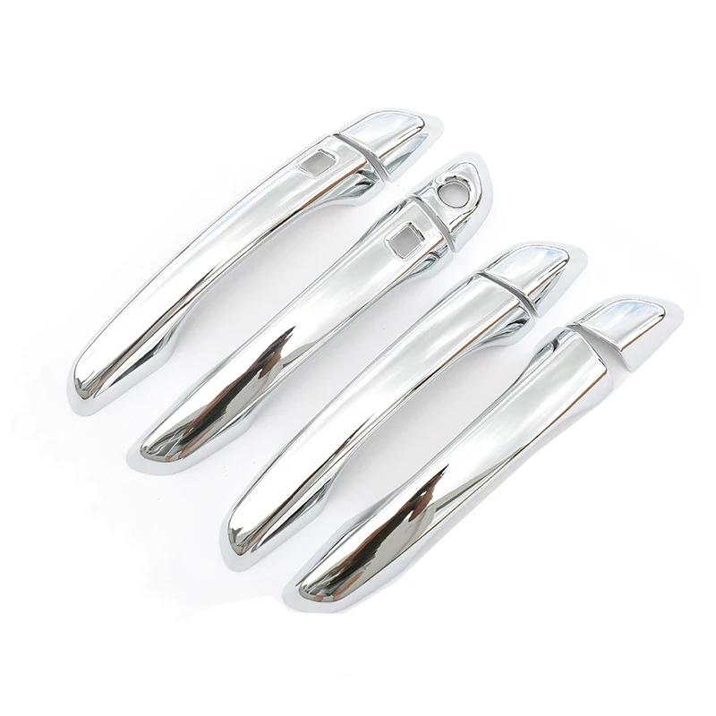 For Hyundai Elantra Sedan Avante 2017- Carbon Fiber Style Car Door Handle Cover Sticker Trim Accessories Protect Decoration Smart Silver