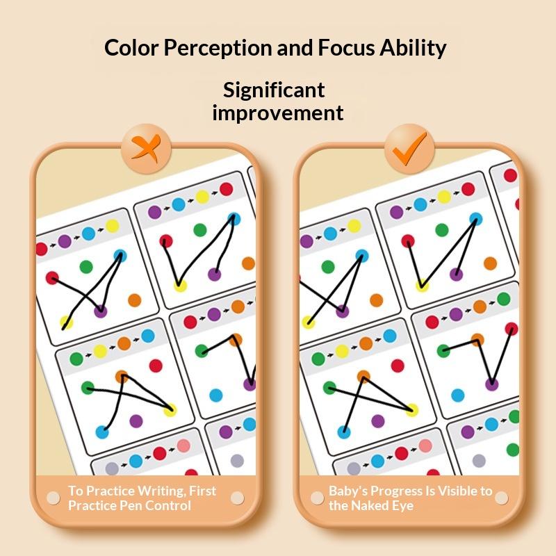 1 Set Children'S Gift Visual Tracking Focus And Attention Training Card Color And Number Recognition Ideal Memory Improvement