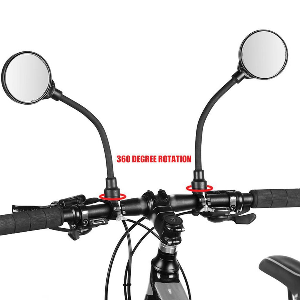Bike Rearview Mirror 360 Degree Adjustable Wide Angle Rotatable Bike Convex Mirror for Mountain Bike Road Bike