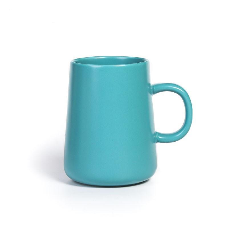 Tazza da Tè in Ceramica da 450ML Tazze Extra Grandi Tazze da Caffè Ampie in Ceramica Monocolore Opache Tazza da Caffè Grande Tazza da Tè Con Cucchiaino