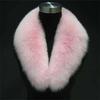 Natural Raccoon Fur Collar Scarf Genuine Fur Scarves Shawl Neck Warmer Fur Square Collar Women Long Scarf Winter Fox Fur Collar