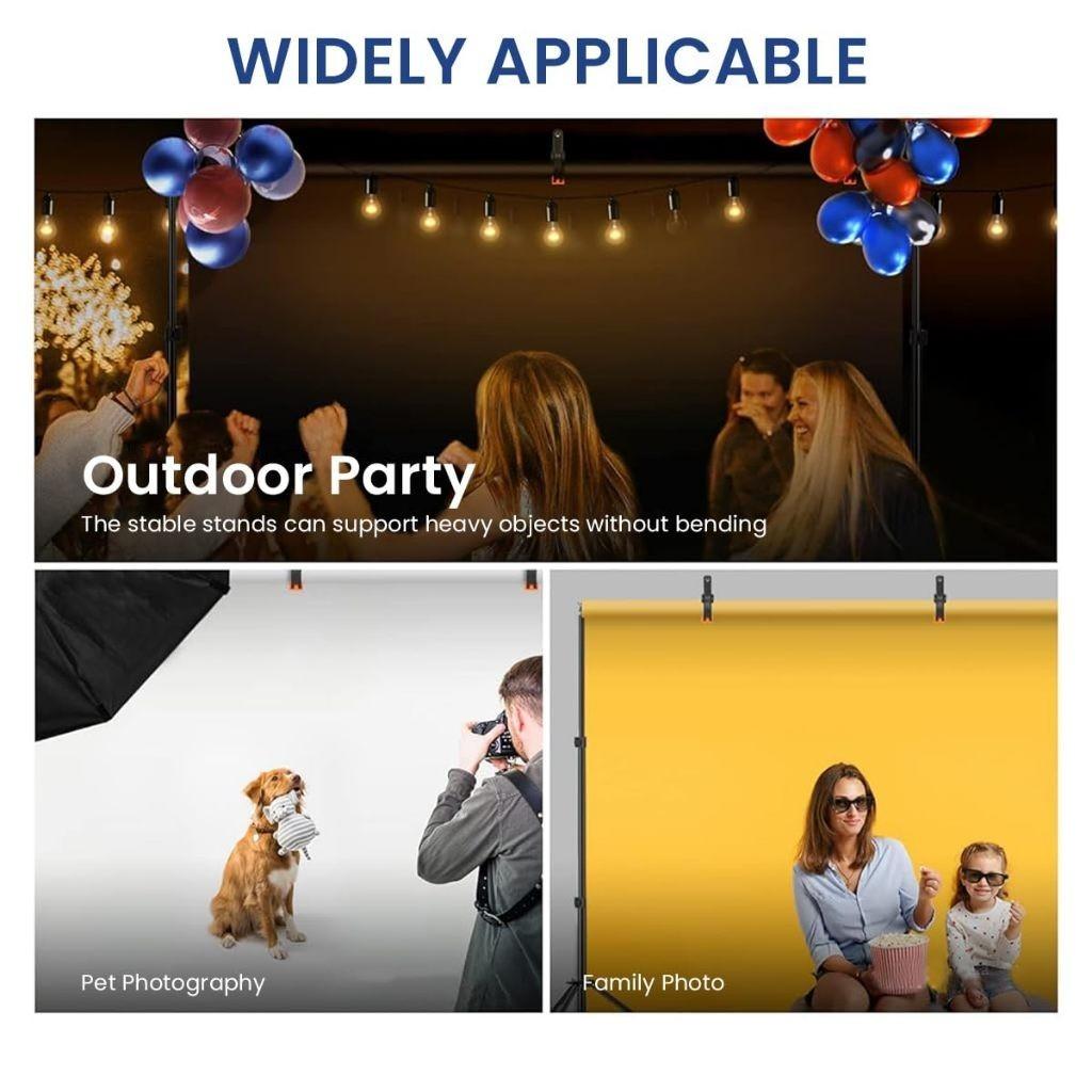 2x3M Adjustable Backdrop Stand Kit Heavy Duty Studio Equipment Photography Studio Photo Video Background Stand