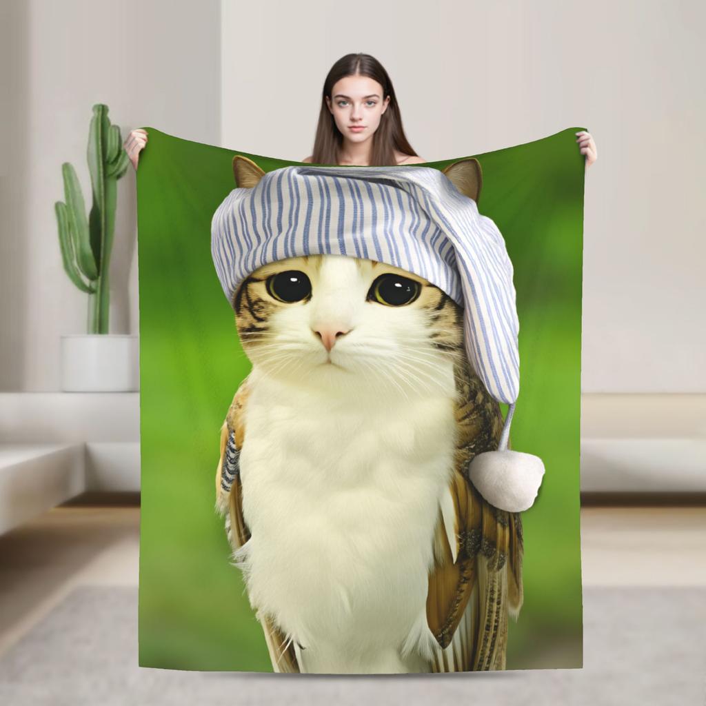Meowl Cat Owl Plush Toy Animal_1 Blanket Super Soft Quality Winter Blanket Airplane Travel Sofa Bed Novelty Quilt