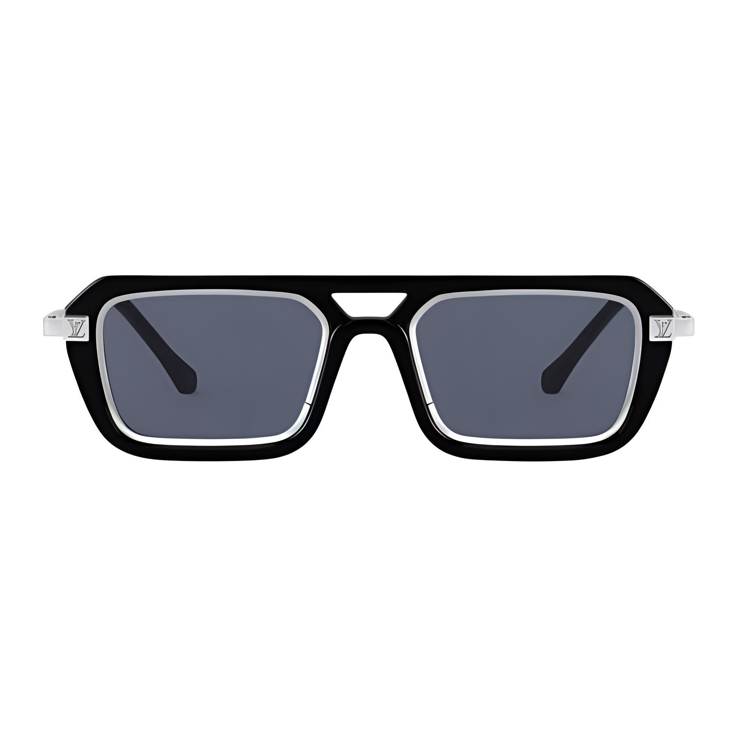 

Louis Vuitton Full Frame Design Legacy Acetate Metal Pilot Sunglasses Men sunglasses Black Z2596U F,Black