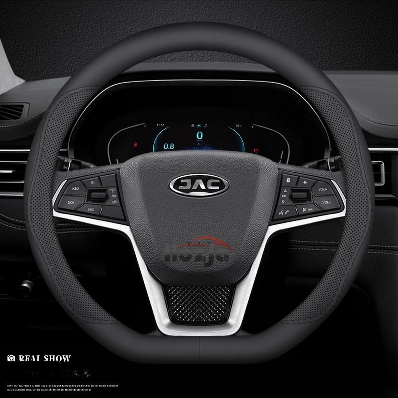

Car Leather Steering Wheel Cover for JAC E-JS1 E-JS4 E-J7 JS4 T9 T6 T8 PRO JS2 JS3 JS7 J7 Plus JS8 JS6 2021 2022 2023 2024 2025