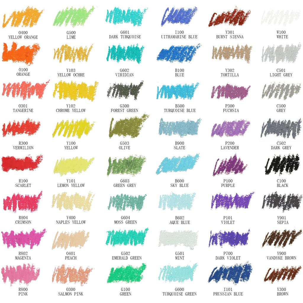 Artecho Oil Pastels 48-Color Set - Soft Oil Pastels for Art Painting, Drawing, Blending, and Art Supplies for Artists, Beginners, Students, and Teache