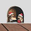 Cute Christmas Small Mouse Hole Wall Stickers Xmas Decoration For Home Noel Navidad Merry Christmas New Year Accessories