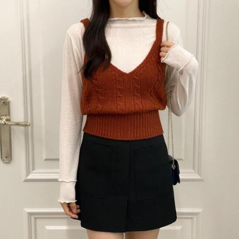 New ArriValS Open Run Women S V Neck Rib Crop caSual Knit VeSt