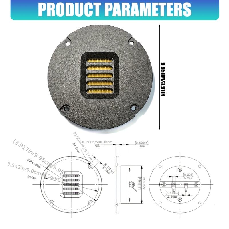 4Ohm 4inch Hifi Tweeter Speaker Unit Air Motion 30W HIFI Treble Speaker High Speaker Easy Installation