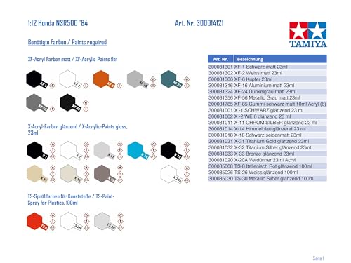 Tamiya 1/12 Motorcycle Series No. 121 Honda NSR 500 1984 Plastic Model 14121