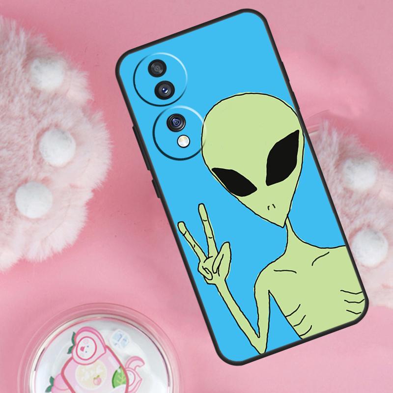 Alien Kawaii Art Case For Huawei Honor Magic5 Lite 50 70 X7 X8 X9 P20 P40 P30 Pro P Smart 2019 Nova 9 Cover